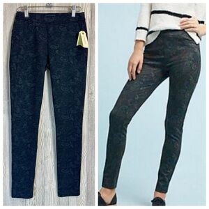 NEW! ANTHROPOLOGIE Sanctuary Stretch Paisley Pants Size XS Womens NWT